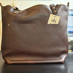 Portland Leather Coldbrew Medium Zip Tote